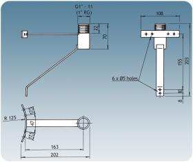 SMR 1 Stainless steel side-mounting clamps